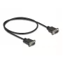 Cabo série DeLOCK RS-232 D-Sub9 macho para macho 0,5 m preto