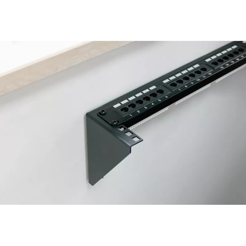 Suporte de montagem na parede para equipamento de 19 polegadas Digitus 2U preto