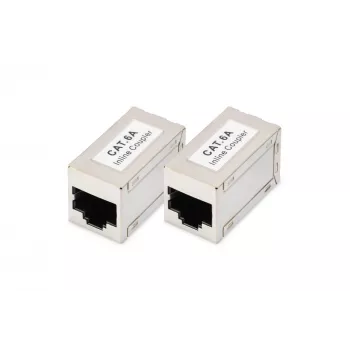 Acoplamentos modulares CAT 6A blindados Digitus 2 unid. RJ-45 contactos dourados