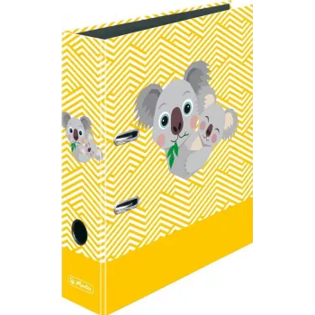 Dossier de argolas Herlitz maX.file A4 amarelo certificado FSC