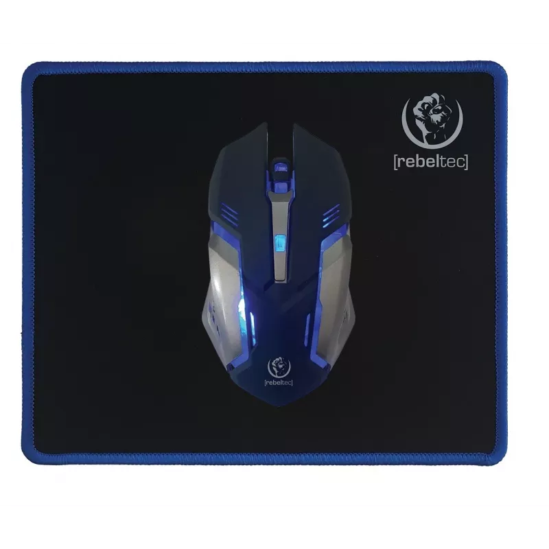 Teclado e rato Rebeltec SHERMAN Gaming USB QZERTY inglês preto