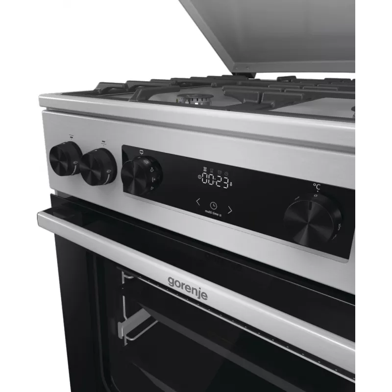 Gorenje GKS6C71XF Fogão independente com forno prateado