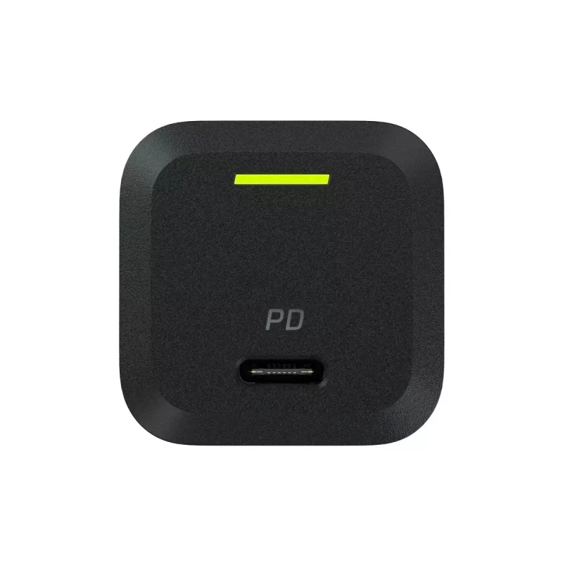 Carregador para dispositivos móveis Green Cell CHARGC06, USB-C 33W, Quick Charge 3.0, entrada AC 100–240V, preto