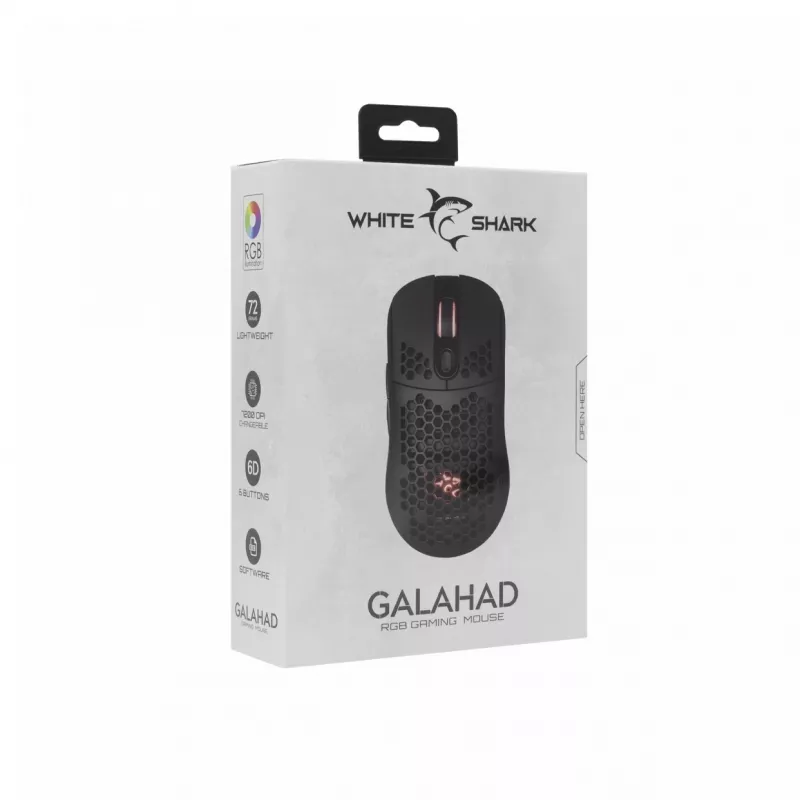 Rato gaming White Shark GM-5007 GALAHAD-B preto