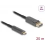 Cabo ótico ativo DELOCK USB-C para DisplayPort 20 m, modelo 81607