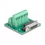 DeLOCK D-Sub 15 pinos conector fêmea para barra de terminais para calha DIN 58 mm x 61 mm x 30 mm