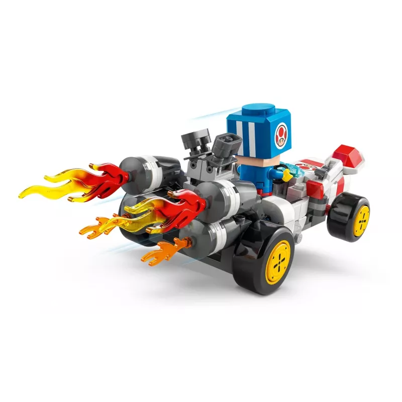 Brinquedo de construção LEGO Conjunto 72035 Super Mario Mario Kart Oficina do Toad, níveis interativos e figuras