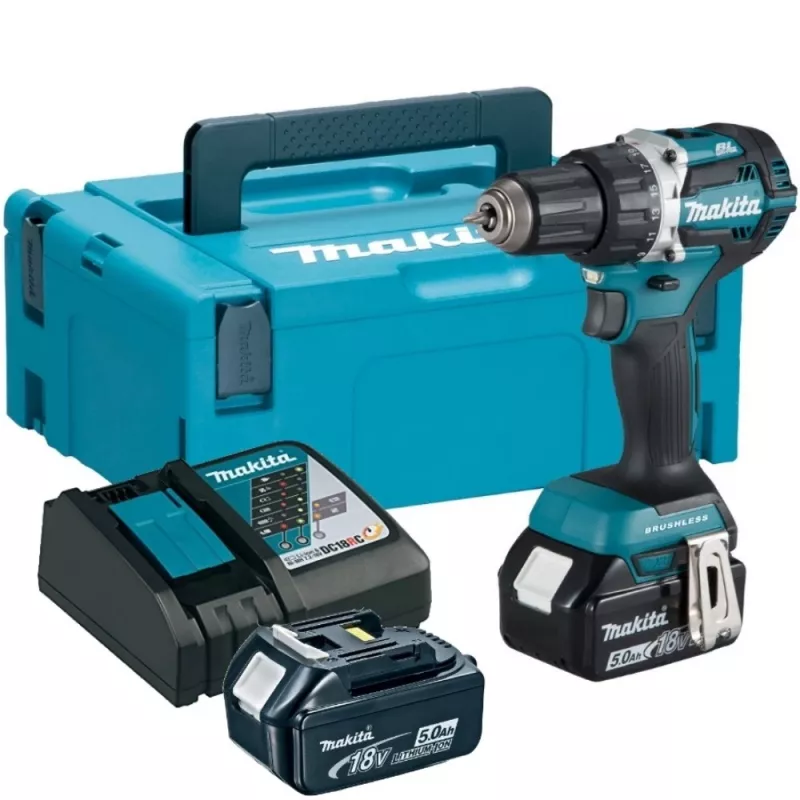 Berbequim aparafusador MAKITA 18V DDF484RTJ 54/30Nm 2x5,0Ah