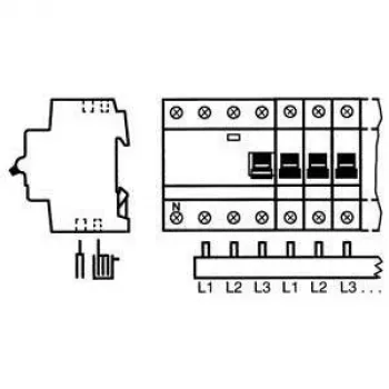 ABB Barramento de 3 fases PS3/60 pro M compact 60 módulos para corte PS3/60 (2CDL230001R1060)