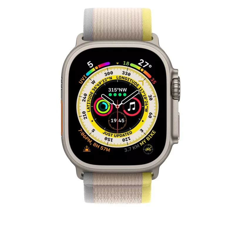 Pulseira Apple MQEG3ZM/A bege amarelo nylon smartwatch 130-180 mm