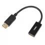Adaptador de cabo DisplayPort para HDMI IBOX iadp4k — DisplayPort (macho) para HDMI (fêmea), ficha reta, suporte 4K, prateado