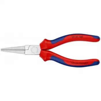 KNIPEX 30 35 160 – Alicate de ponta chata – 2,5 mm – 4,1 cm – Aço – Azul/Vermelho – 16 cm