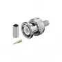 Goobay 11333 Ficha BNC de crimpar para cabo RG 58/U, pino dourado