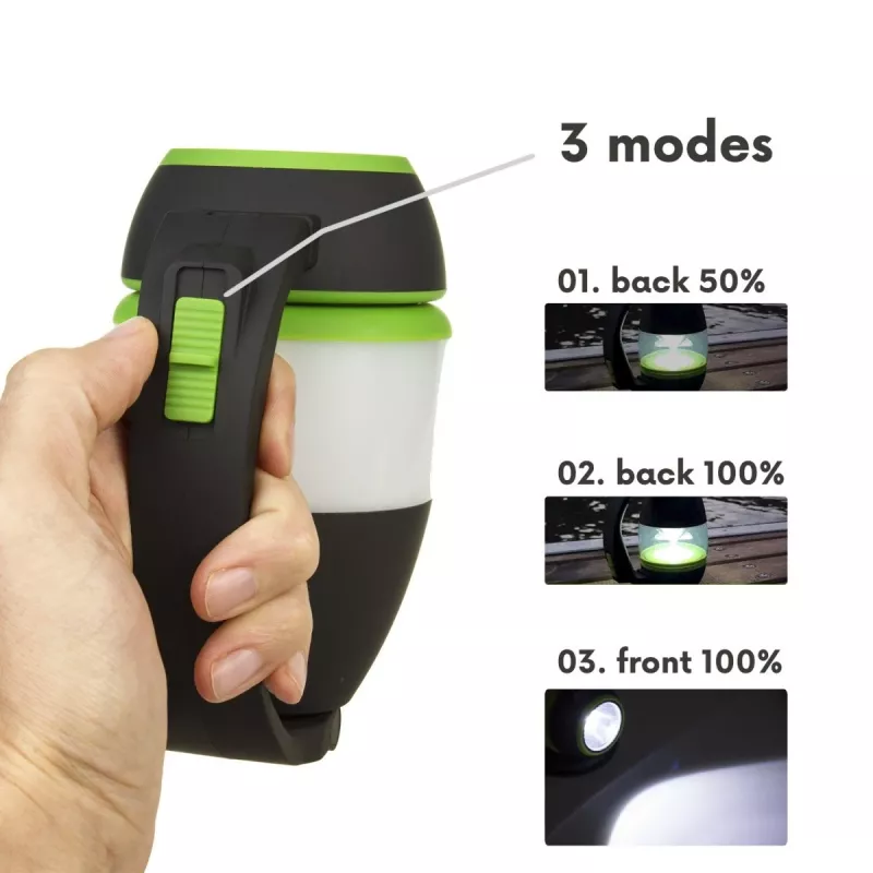 Lanterna de campismo LED recarregável MACLEAN MCE298 3W portátil, alimentada por USB, compacta