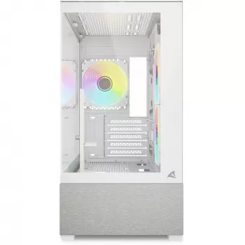 Caixa Sharkoon MK7 ARGB mATX 2x vidro branca