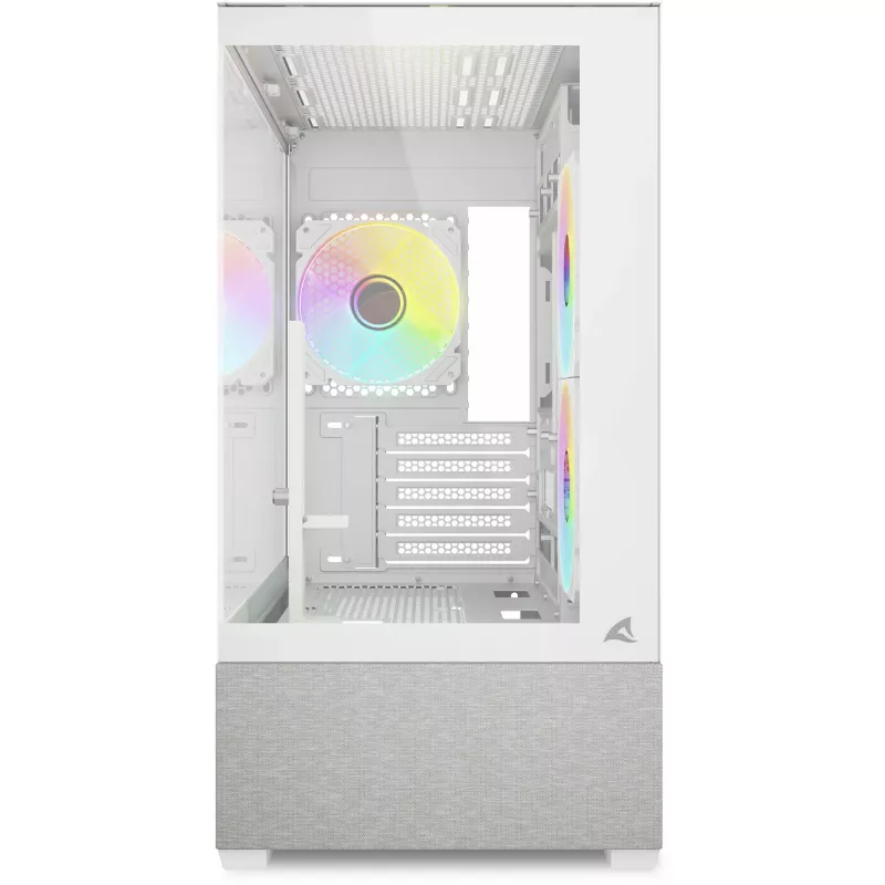 Caixa Sharkoon MK7 ARGB mATX 2x vidro branca