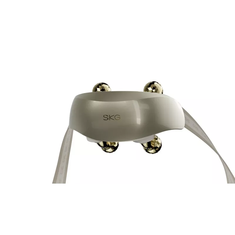 SKG H7 Ultra-E – cabeças de massagem douradas, massagem combinada, massagem por compressão, massagem por amassamento, massagem por vibração, pescoço, ombros, dourado, plástico, botões, bateria