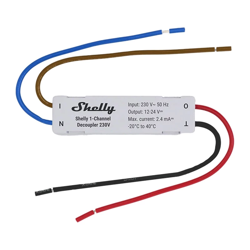 Desacoplador de 1 canal Shelly 230V