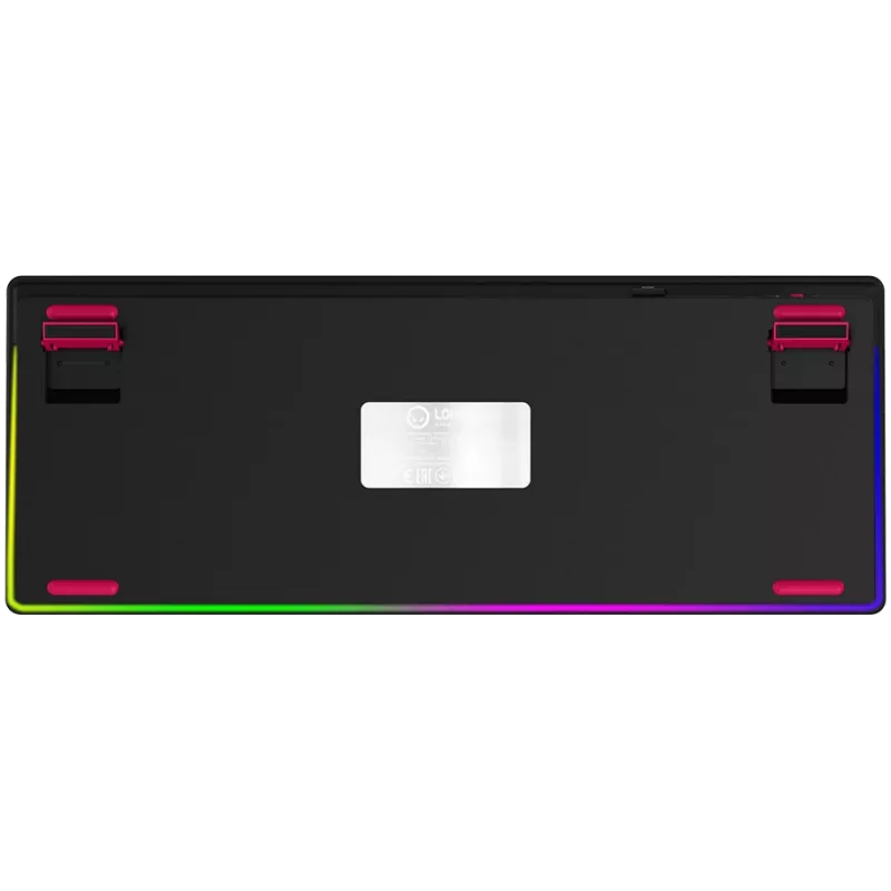 LORGAR KBP70TKLW, Teclado de gaming mecânico TKL sem fios Pro, preto/vermelho, layout EN