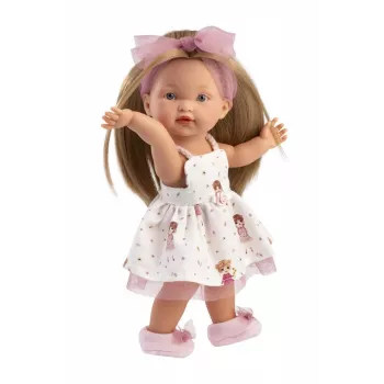 Boneca Llorens Valeria 28 cm – características realistas, corpo macio, cabeça e membros de vinil