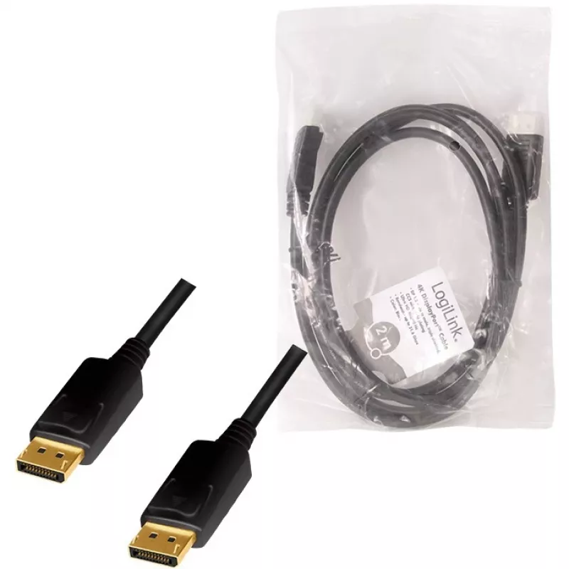 Cabo DisplayPort LogiLink CD0101 2 m preto