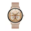 Smartwatch Colmi V89 aço inoxidável dourado com Bluetooth e medidor de frequência cardíaca