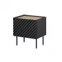 Mesa de cabeceira Cama ONDA 50x40x54 cm preto MDF/aglomerado conjunto de 2