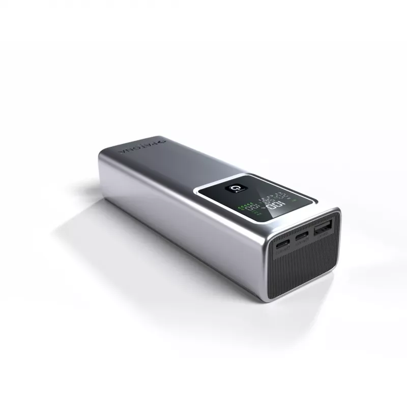 Powerbank PATONA Platinum Luxury One PD100 | 20000mAh | PD 100W | USB-C + USB-A prateado, preto
