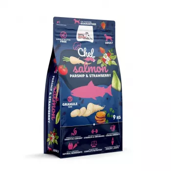 SYTA MICHA Chef Salmão, Pastinaca e Morango - Alimento seco para cães - 9kg