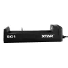 Carregador de baterias XTAR SC1 de slot único USB-C para células Li-Ion 18650, 1 slot, preto