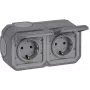 Legrand Plexo neu APWG Schuko 069742L tomada 2 tomadas cinzento IP 44 5 (069742L)