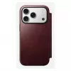 Capa para telemóvel Nomad Modern Leather Folio para Apple iPhone 17 Pro, 6,3 polegadas (16 cm), pele bordô