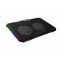 Base de arrefecimento para portátil FURY GUNBAI G3 14,1–17,3 polegadas com 2 ventoinhas, iluminação RGB, 2× USB
