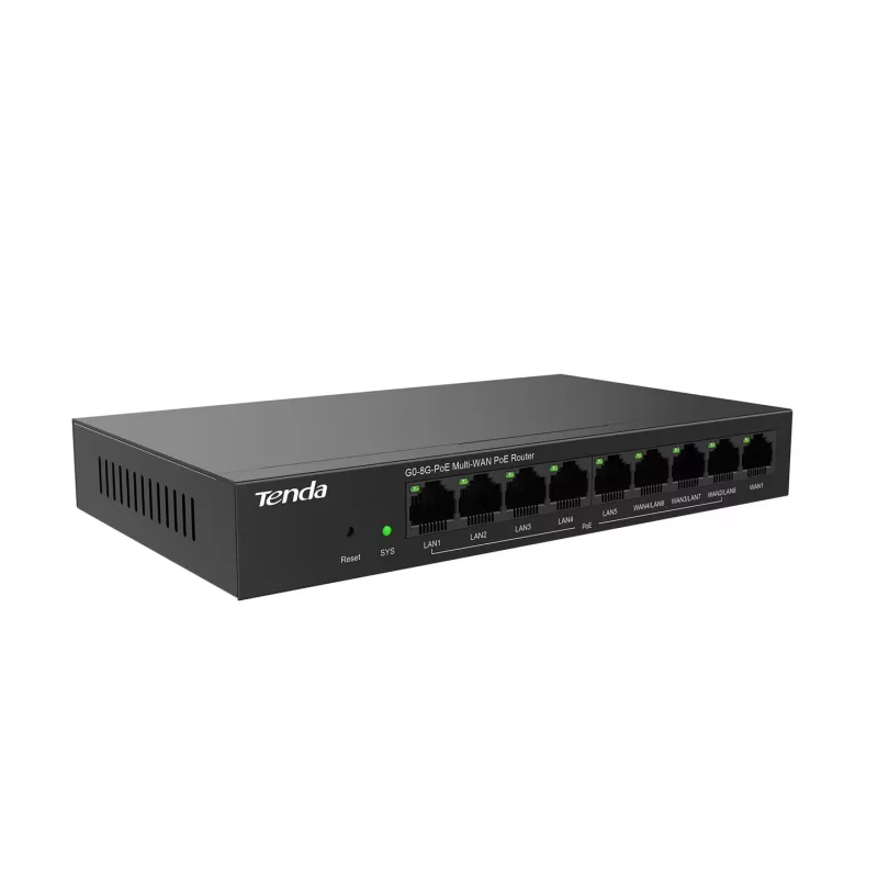 Router com fios Tenda G0-8G-PoE Gigabit Ethernet preto