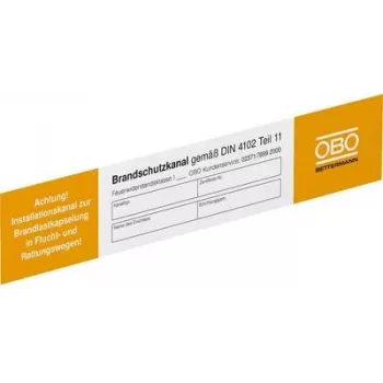 OBO Bettermann sinal de aviso eletrotécnico (L x A) 250 mm x 43 mm 10 unid. (7214734)