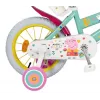Bicicleta infantil Toimsa Peppa Pig rodas de 14 polegadas, verde, para cerca de 3–5 anos, travões de aro dianteiro e traseiro, pneus de ar