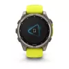 Garmin fenix 8 Solar Sapphire 47 mm relógio inteligente GPS, ecrã tátil de 3,3 cm (1,3") 260 x 260, Wi-Fi, titânio, bracelete de silicone amarela/grafite, amarelo