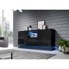 Cómoda QIU 2D1K 150x41.5x75 preto brilhante/preto brilhante
