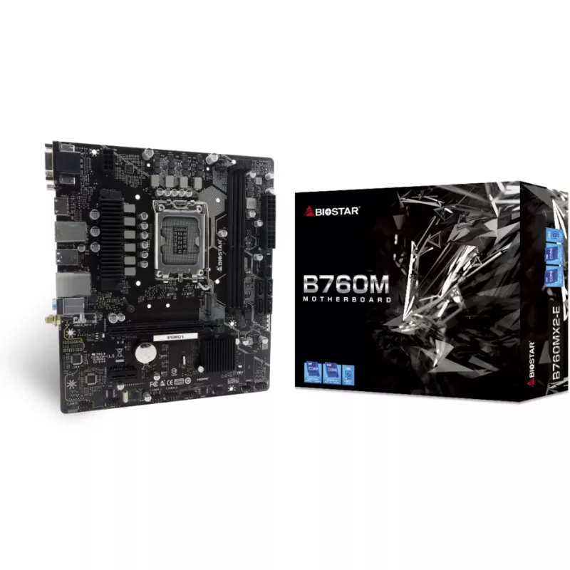 Placa-mãe BIOSTAR B760MX2-E DDR5 Micro-ATX