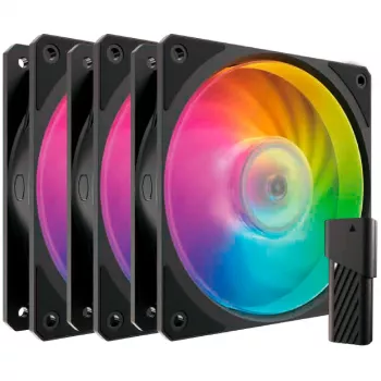 Conjunto com 3 ventoinhas COOLER MASTER Mobius 120P ARGB