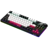 LORGAR KBP70TKLW, Teclado de gaming mecânico TKL sem fios Pro, preto/vermelho, layout EN