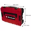 Einhell 4540019 E-Case S-F mala de sistema com espuma em grelha, resistente a salpicos, polipropileno, capacidade de carga 25 kg, preta/vermelha
