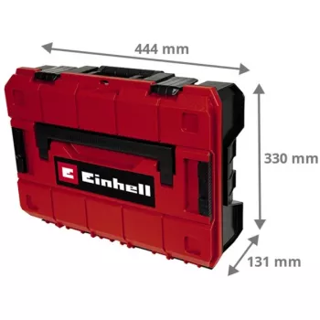 Einhell 4540019 E-Case S-F mala de sistema com espuma em grelha, resistente a salpicos, polipropileno, capacidade de carga 25 kg, preta/vermelha