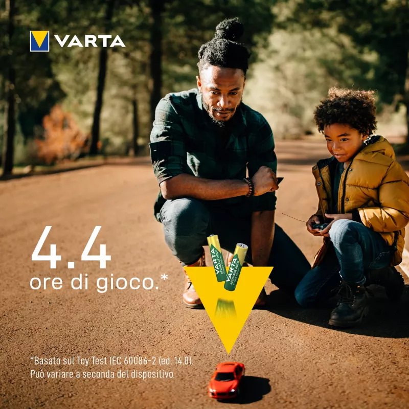 VARTA HR03 AAA pilhas recarregáveis Recharge Accu Power 1000 mAh 05703, 4 unid., verde, amarelo