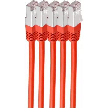 Cabo de rede shiverpeaks BS75711-H0.25R-SET5 vermelho 2 m Cat6 S/FTP (S-STP) (BS75711-H0.25R-SET5)