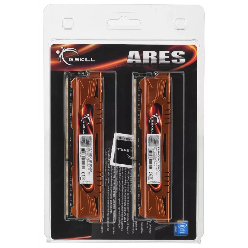 G.SKill ARES 16GB Kit DDR3 PC3-12800 CL10 (F3-1600C10D-16GAO)