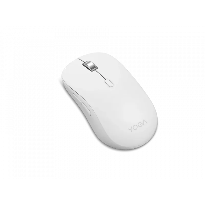 Rato Lenovo Yoga ambidestro Bluetooth ótico 4000 DPI branco, 8 botões, roda