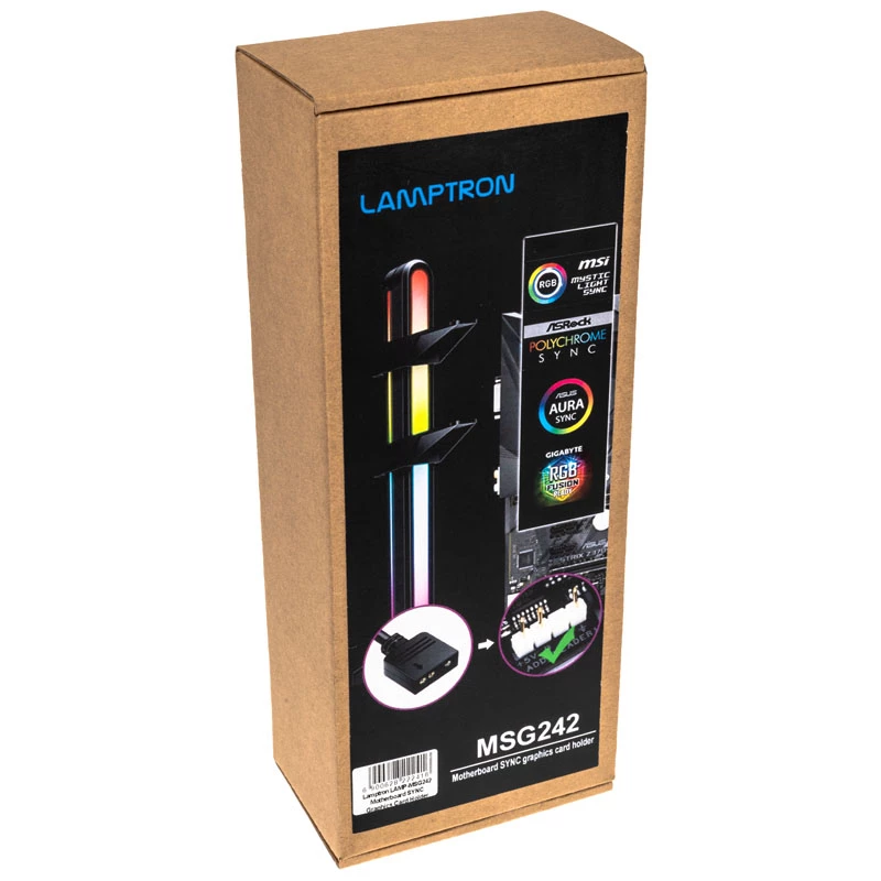 Suporte para GPU Lamptron GPU suporte ARGB — preto