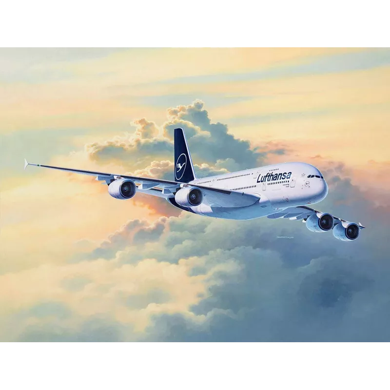 Modelo pré-montado Revell Airbus A380-800 Lufthansa New Livery