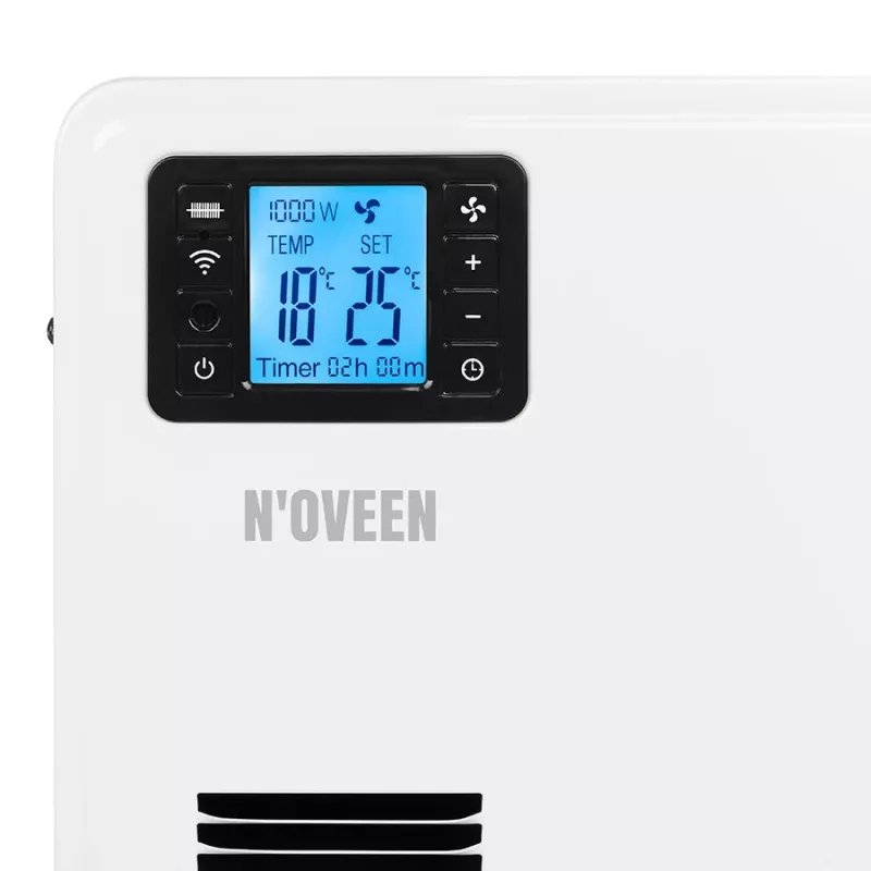 Aquecedor convector elétrico NOVEEN NOVEENCH9099, 2300 W, 3 níveis de potência, Tuya WiFi Smart, LCD, temporizador, instalação no chão